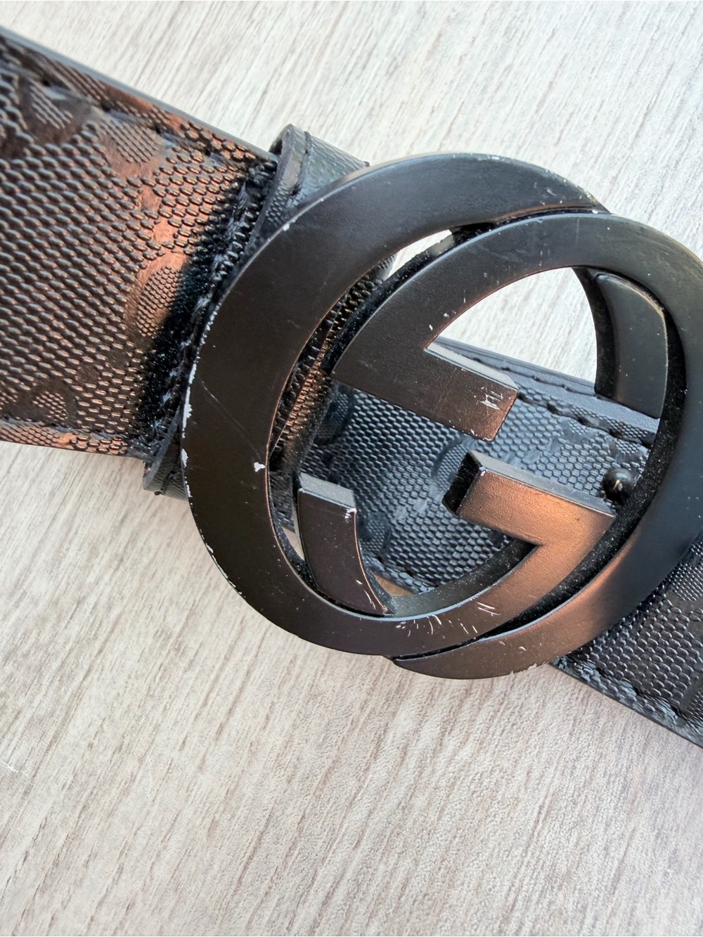 Gucci Black Men's Logo Belt
